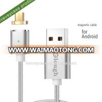 2.4A fast charger 3 feet nylon micro usb magnetic android charging cable for Samsung Android phone